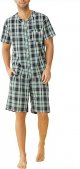 Men's Summer Cotton Pajamas Shorts Set