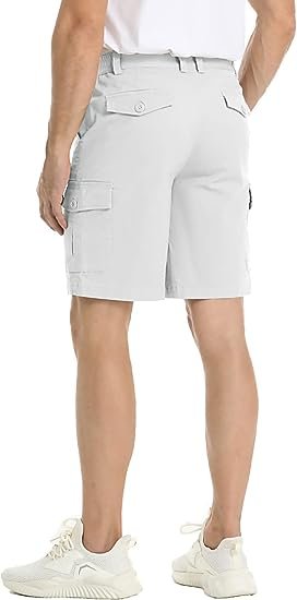 Men's Shorts Regular Fit Short with Elastic Waist Multi-Pockets